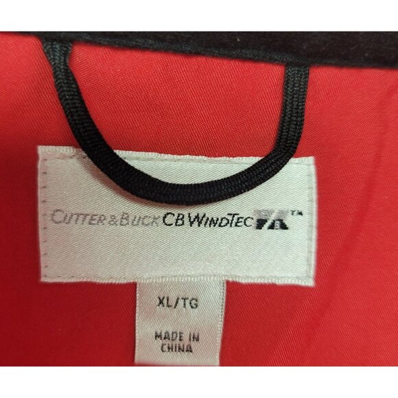 Cutter and Buck Mens XL WindTec Red Half Zip Pullover Alliance Bank Logo - Picture 6 of 13